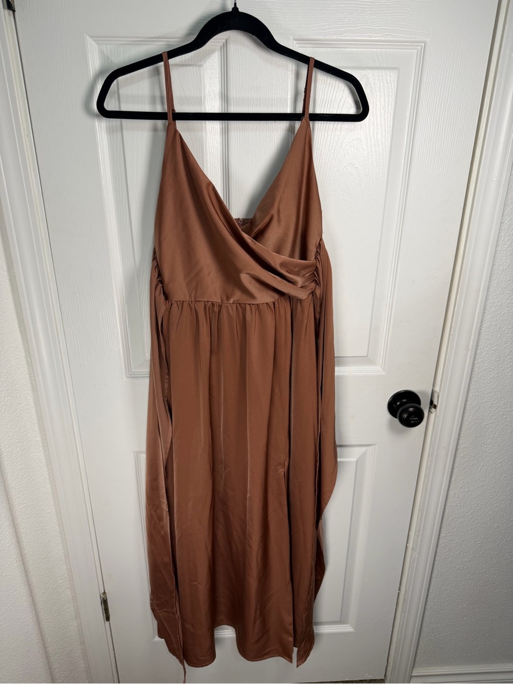 Showpo Deep Champagne Spaghetti Strap Midi Dress